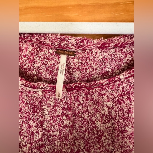 Free People Good Day Cropped Sweater Pink Size Large - Picture 6 of 9